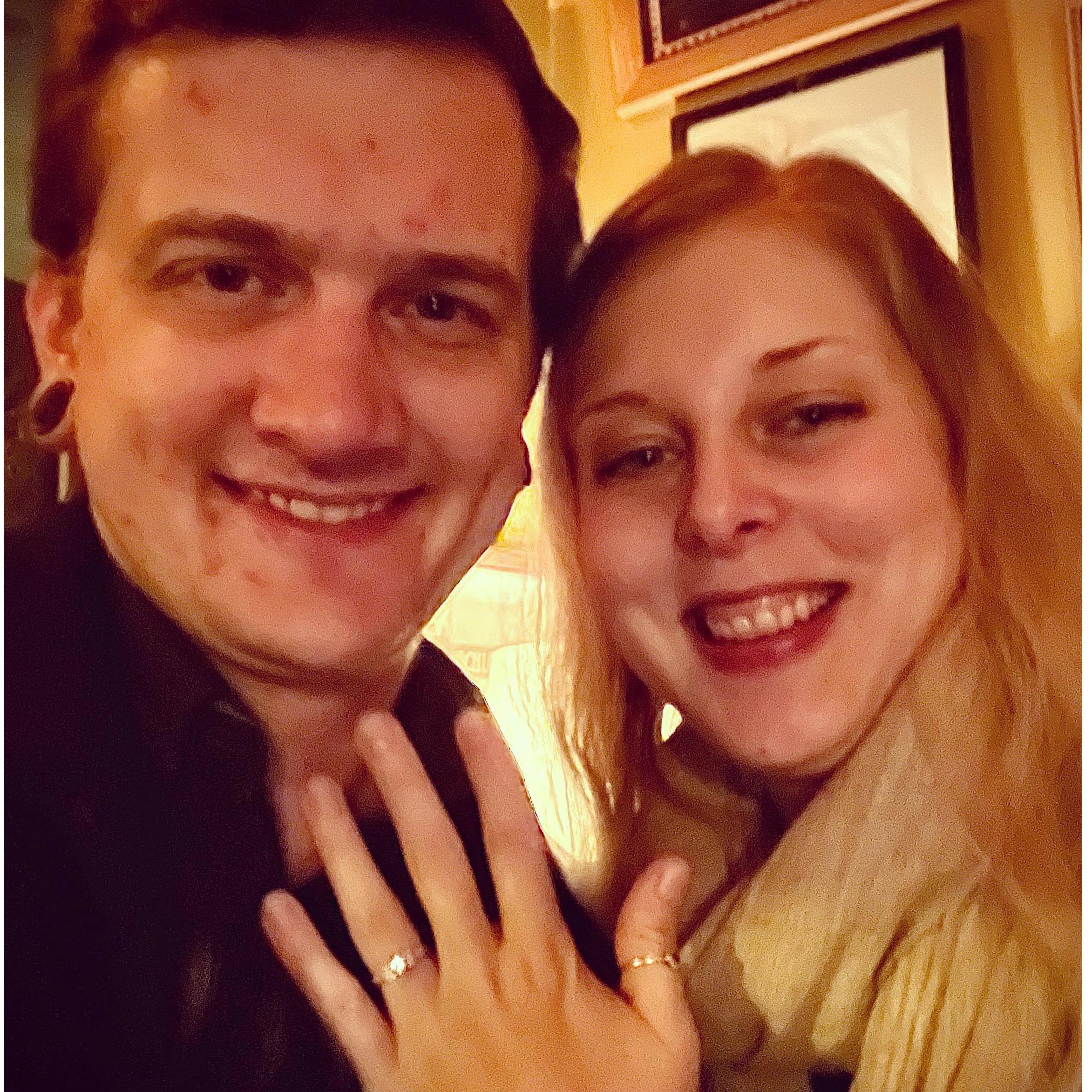 The night we got engaged!