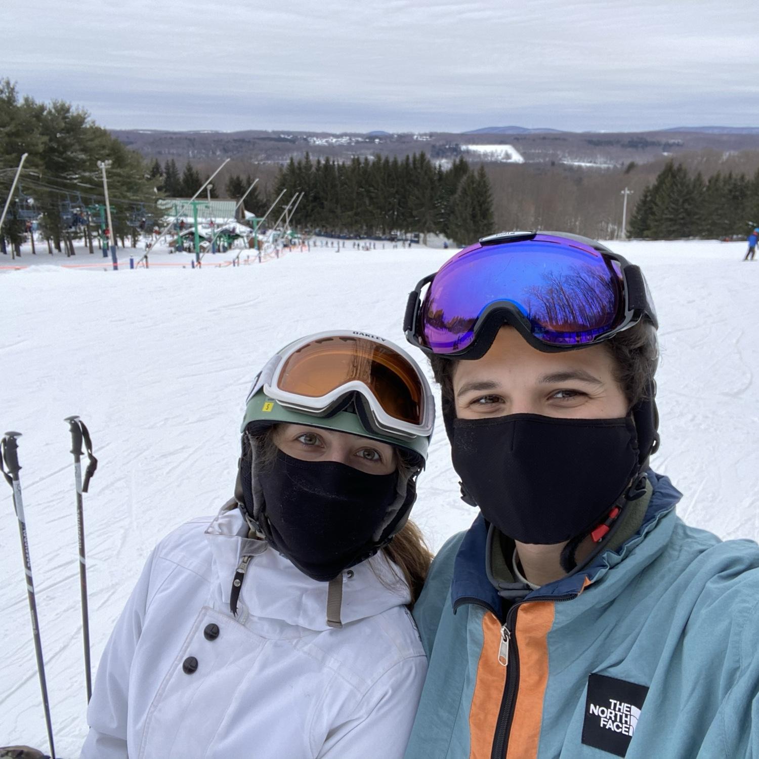 First time skiing!! (Together, but also the first time ever for Dominique - Will is a great instructor) - February 2021