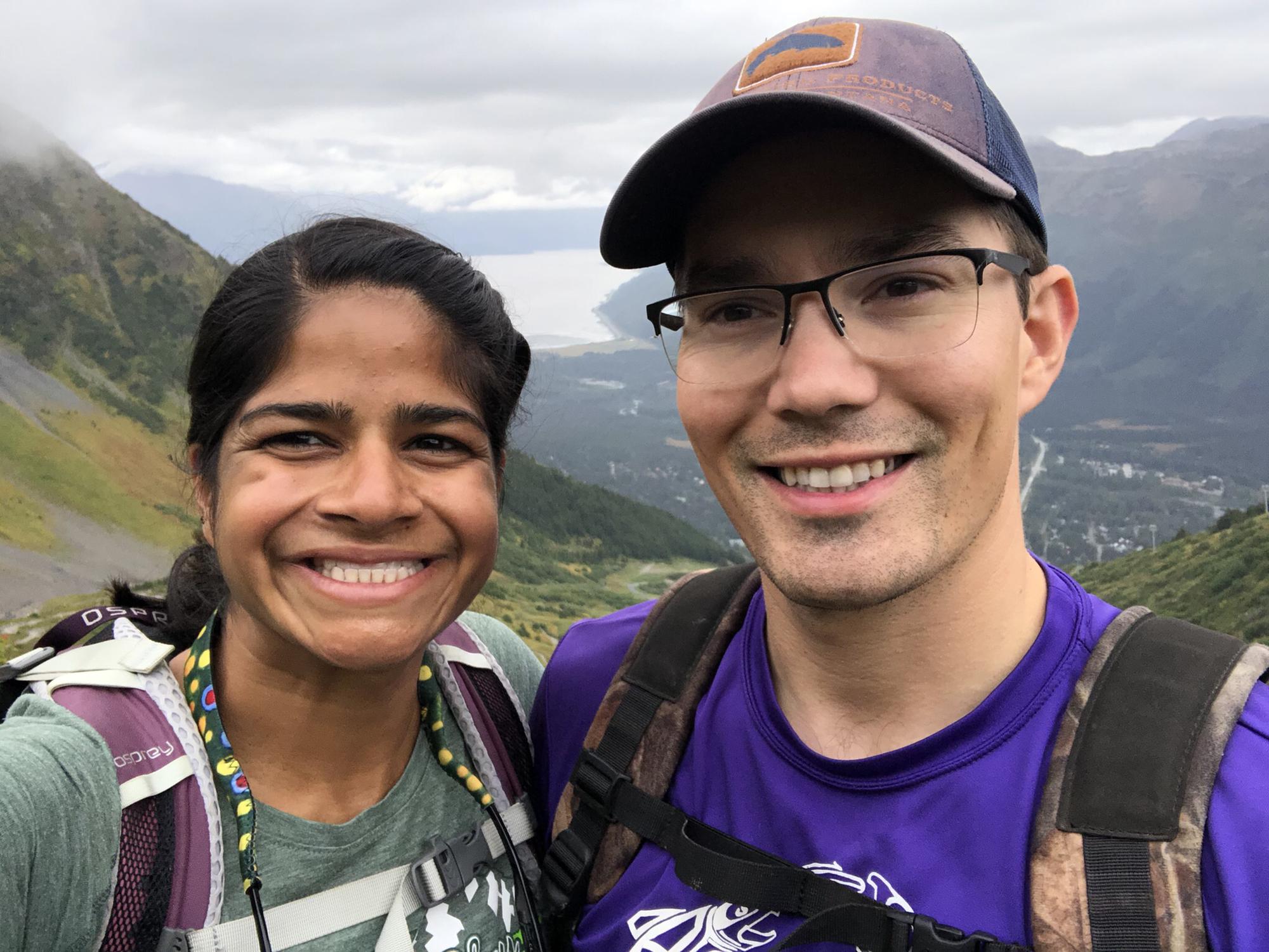 Celebratory hike after our engagement up Alyeska in Girdwood, AK - September 2020