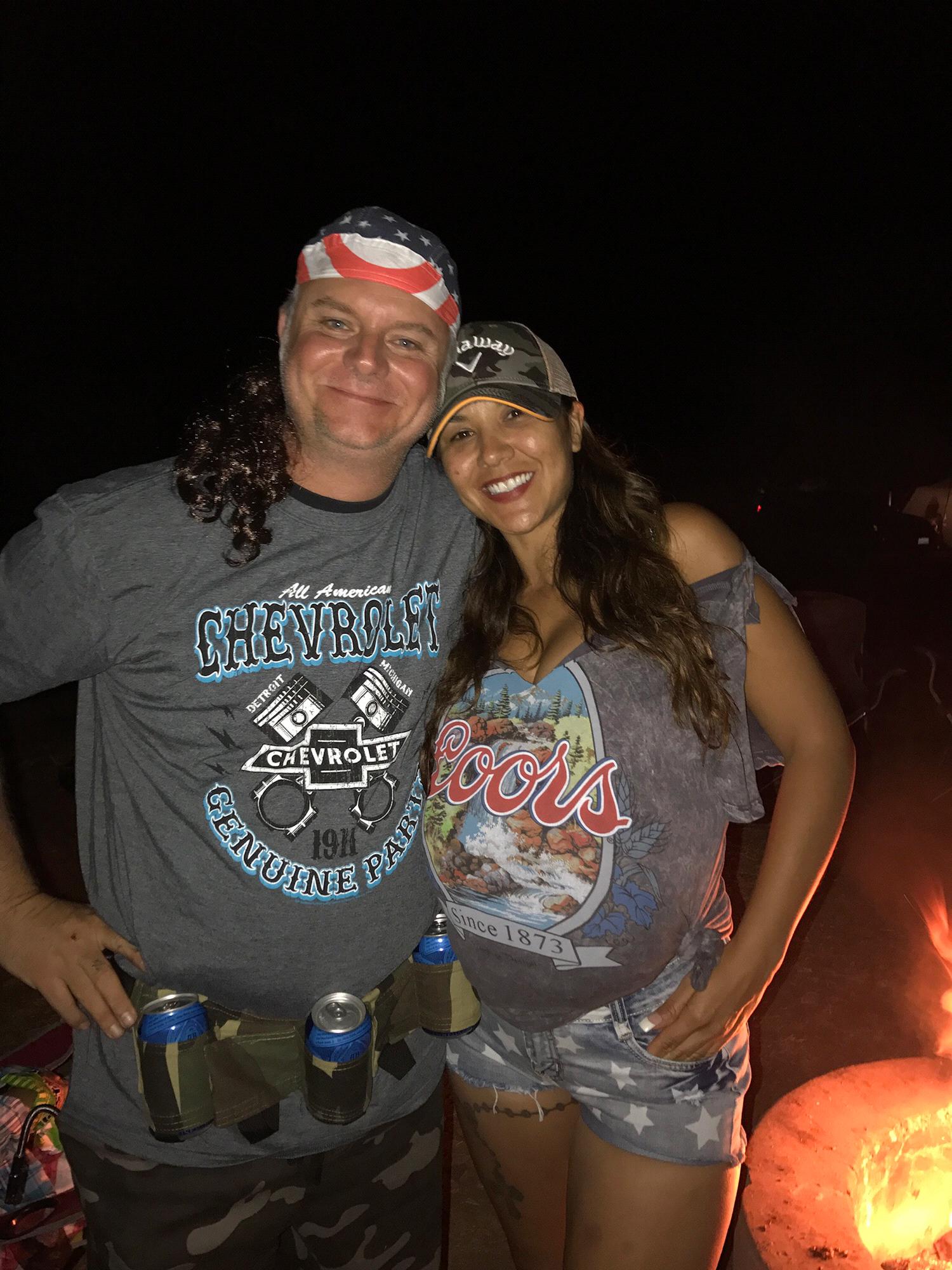 Camping in Lake Cachuma, Hillbilly theme night! We nailed it!!