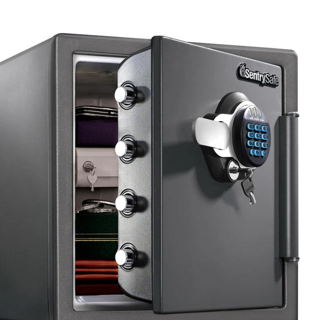 Large Steel Fireproof Waterproof Safe with Digital Keypad, 17.8 in x 16.3 in x 19.3 in