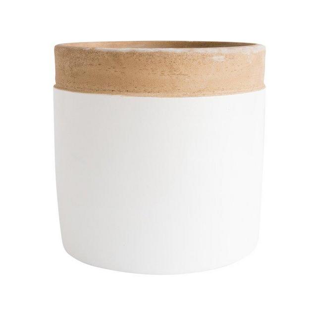 White & Sand Pot