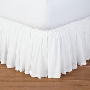 Voile Bed Skirt, King, White