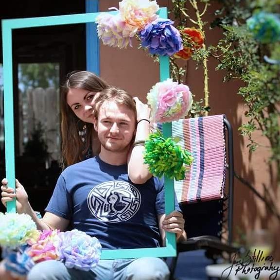 The two of us at a friend's baby shower.