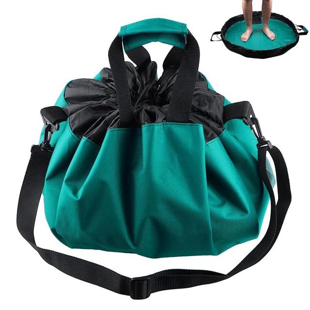Pecihiko Wetsuit Change Mat, Portable Large Beach Dry Bag Waterproof Changing Mats with Shoulder and Handle Strap for Surfing