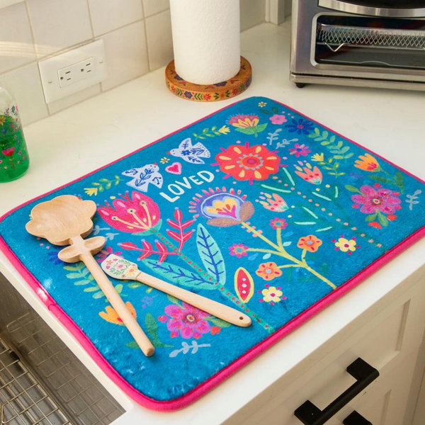 Reversible Dish Drying Mat - Loved