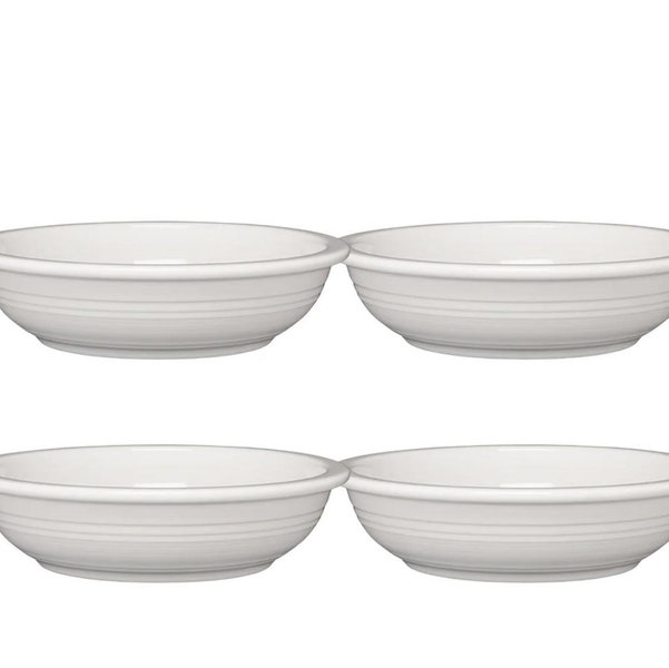 White Set of 4 Classic Rim 8 3/8-Inch 34OZ Pasta Bowls