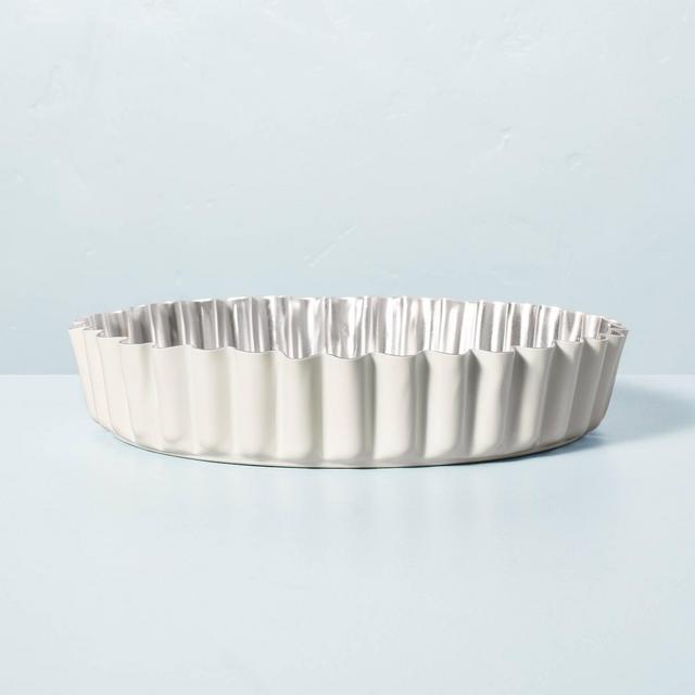 10" Aluminum Quiche & Tart Pan Silver/Cream - Hearth & Hand™ with Magnolia