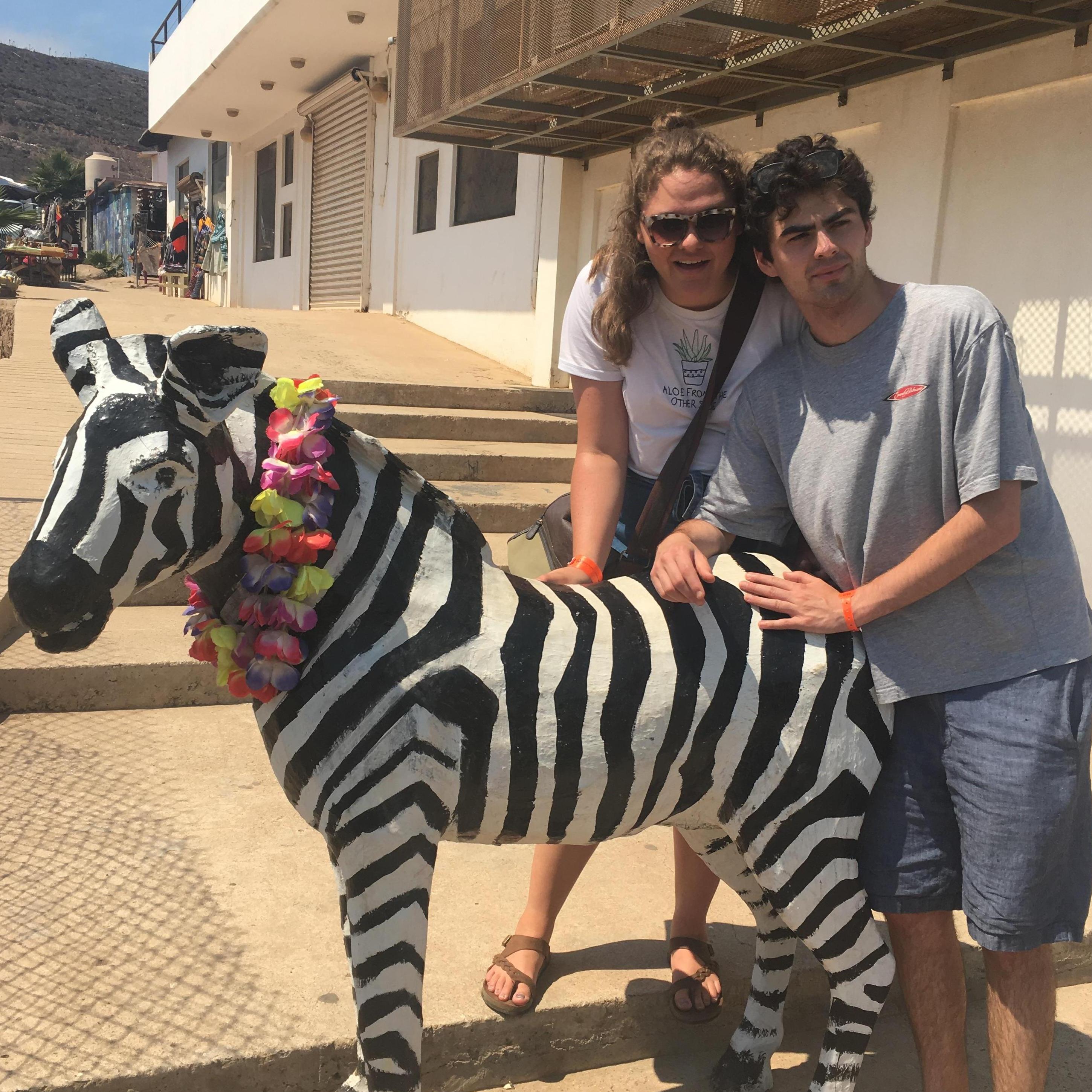 In Baja California during the summer before our Senior year. Fun fact: the zebra was Tommy's favorite land animal growing up.