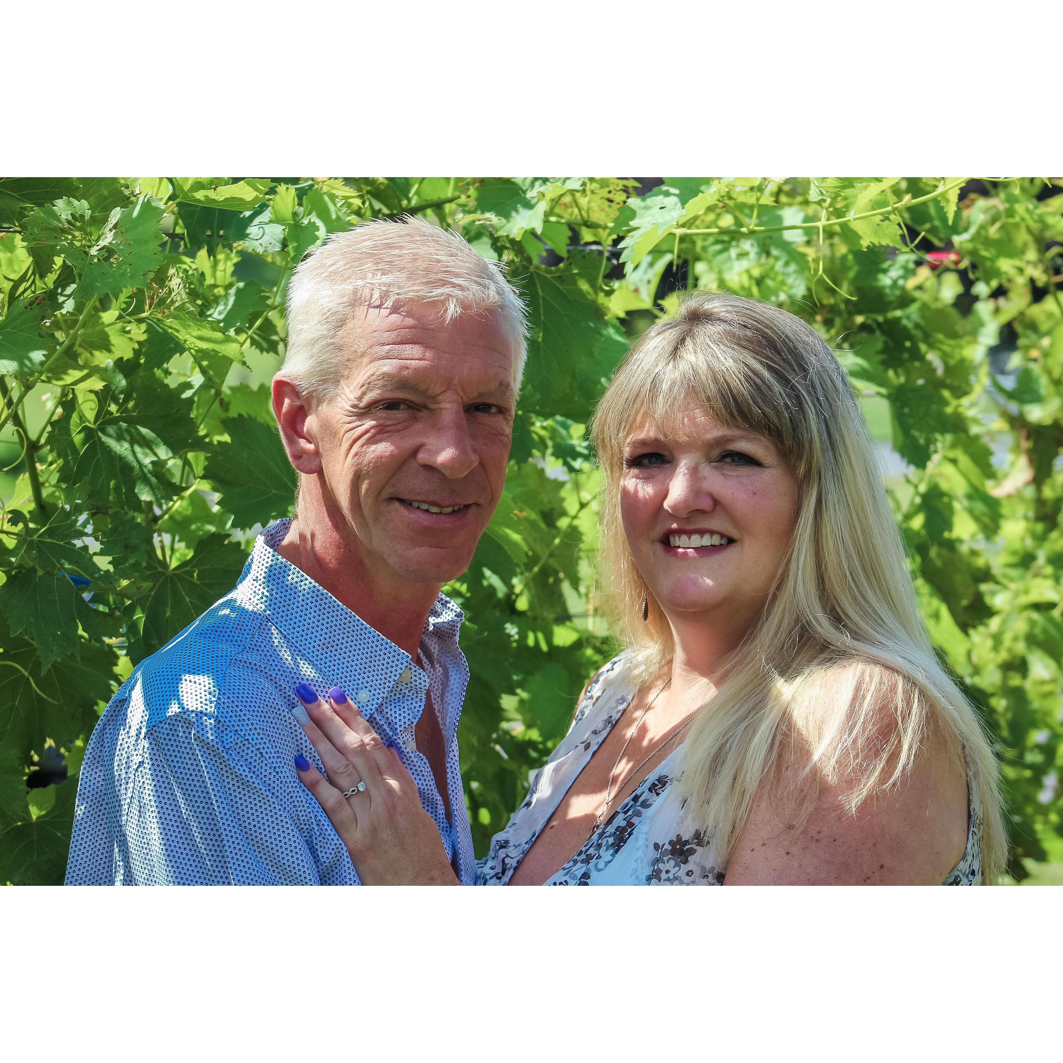 Engagement Photos, taken July 9, 2020 taken at Linganore Winery. 
Photography credit: Beyond Everlasting Photography  - Erin Renee Fiore
