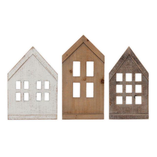Bee & Willow™ Home Wood Houses Wall Art (Set of 3)