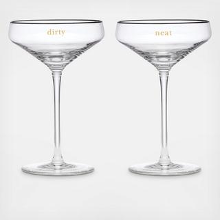 Cheers To Us 2-Piece Martini Glass Set