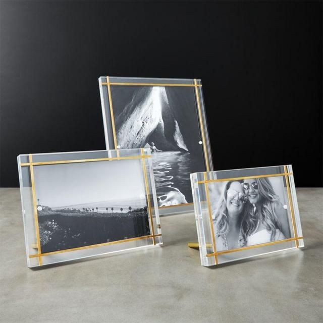 Stella Brass Inlay Acrylic Photo Frames 4x6