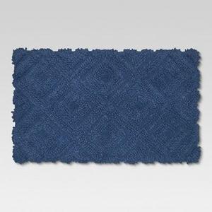 Diamond Bath Rugs (20"x34") Blue - Threshold™
