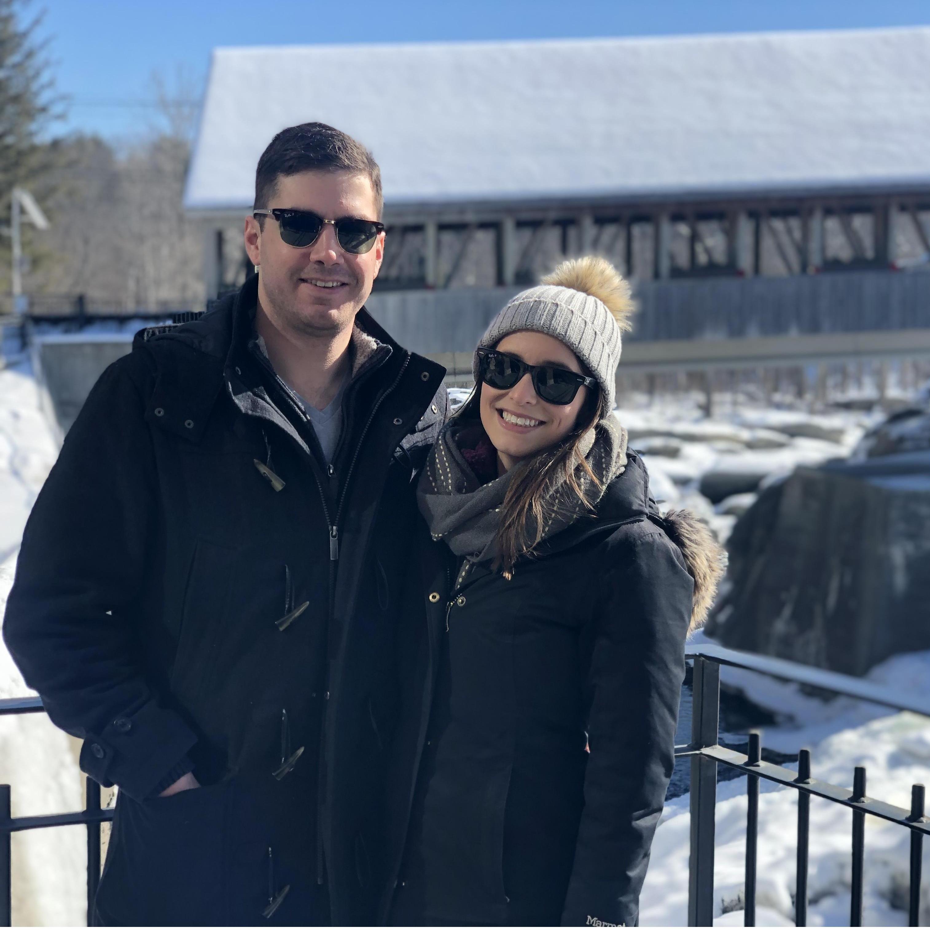Jak planned a trip to Woodstock, VT for Valentines Day 2020! This is at the Simon Pearce Glassware gallery.
