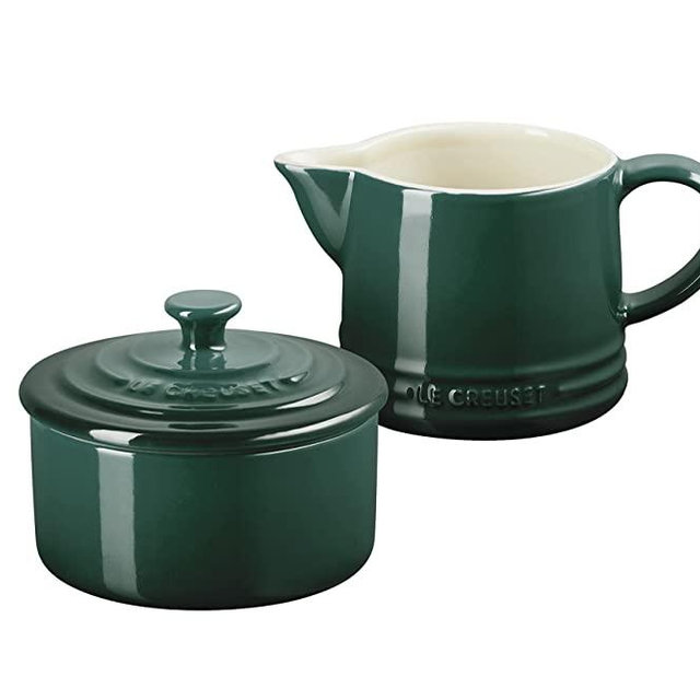 Le Creuset Stoneware Signature, Artichaut Cream & Sugar Set, Cream: 300 ml, Sugar: 8oz