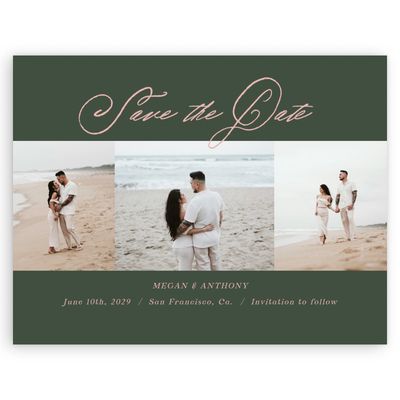 Evergreen Wedding Digital Save the Date - Cristal Multiphoto