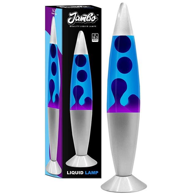 Jambo 16-Inch Beautiful Liquid Motion Lamp |Entertaining for Adults and Kids (Jambo 16-Inch Motion Lamp (Blue with Fuchsia/Purple Wax, 16"), 16")
