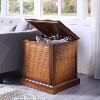 Abram Louvered End Table Trunk
