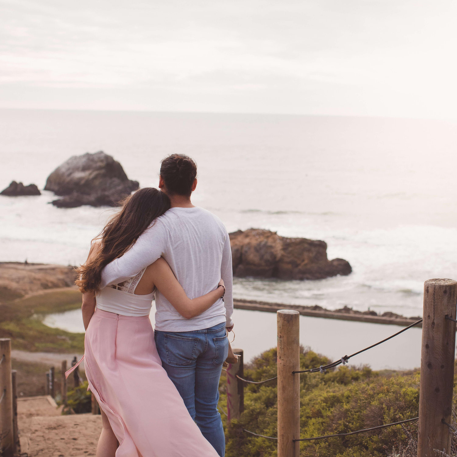 Enjoying the sunset over Sutro Baths (November 2021)
