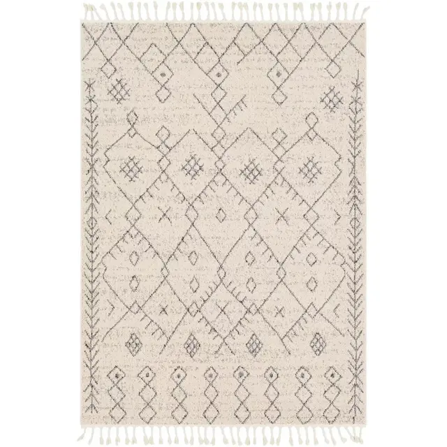 Restoration Bohemian/Global 2' x 3' Accent Rug in Cream/Grey