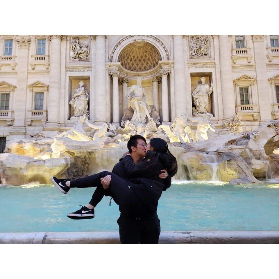 Just after Jack proposed to Sally at 6:30AM in front of the Trevi Fountain in February '22. 