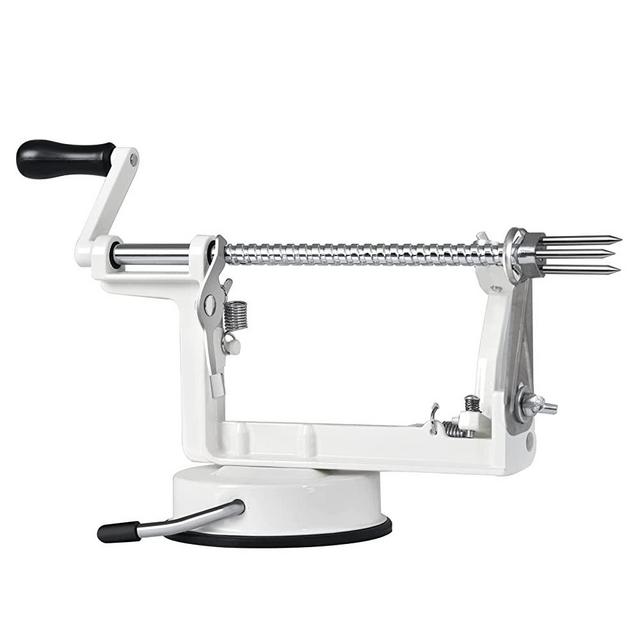 Apple Peeler Slicer Corer with Stainless Steel Blades and Powerful Suction Base for Apples Pears Potatoes(White)