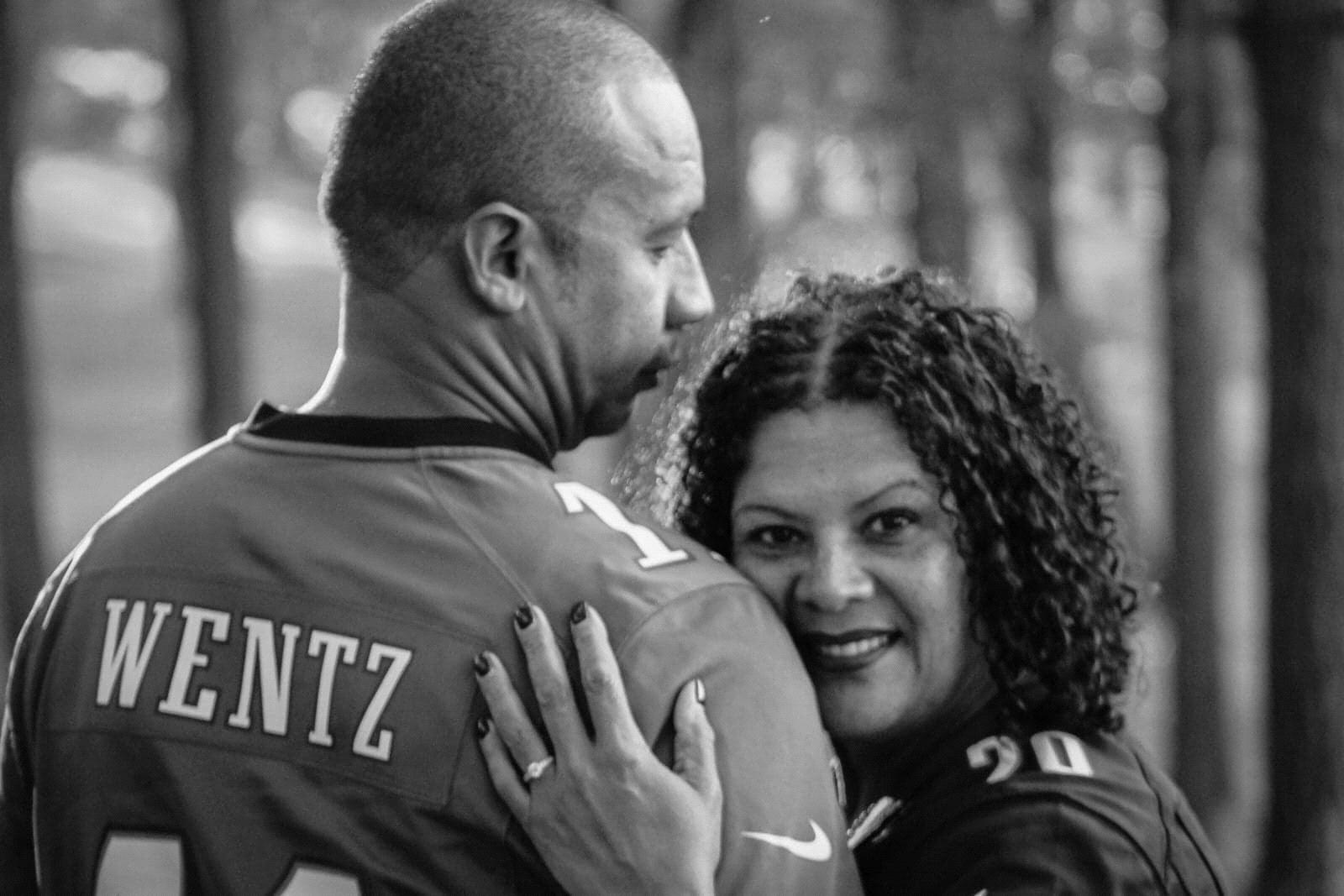 The engaged couple...