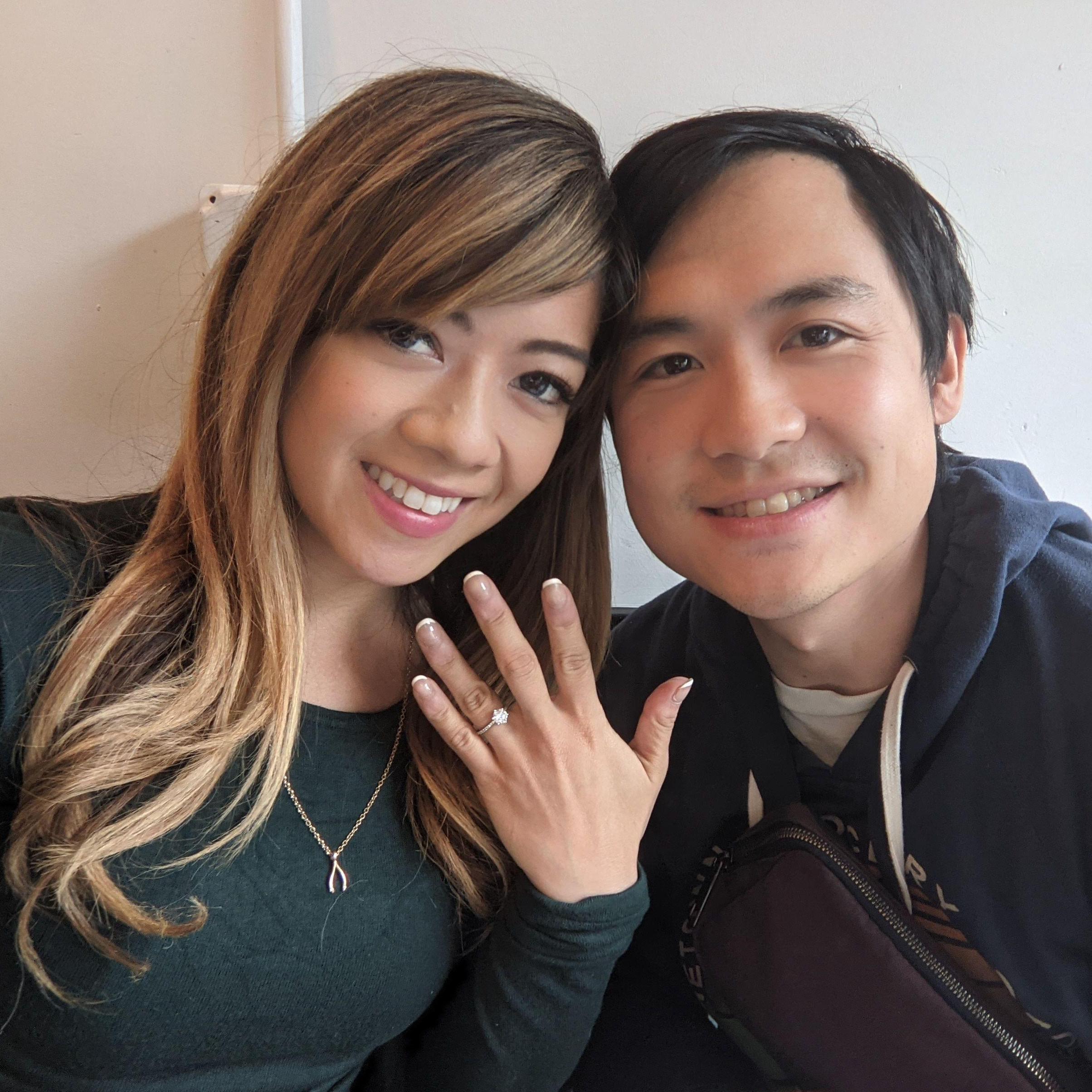 The morning after our engagement!