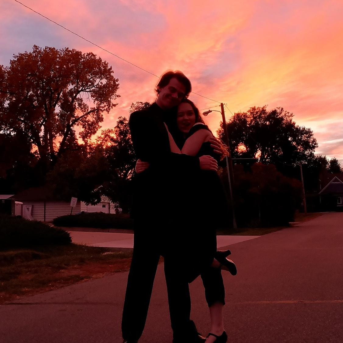 Experiencing glorious Colorado sunsets before performing at a friend's senior recital