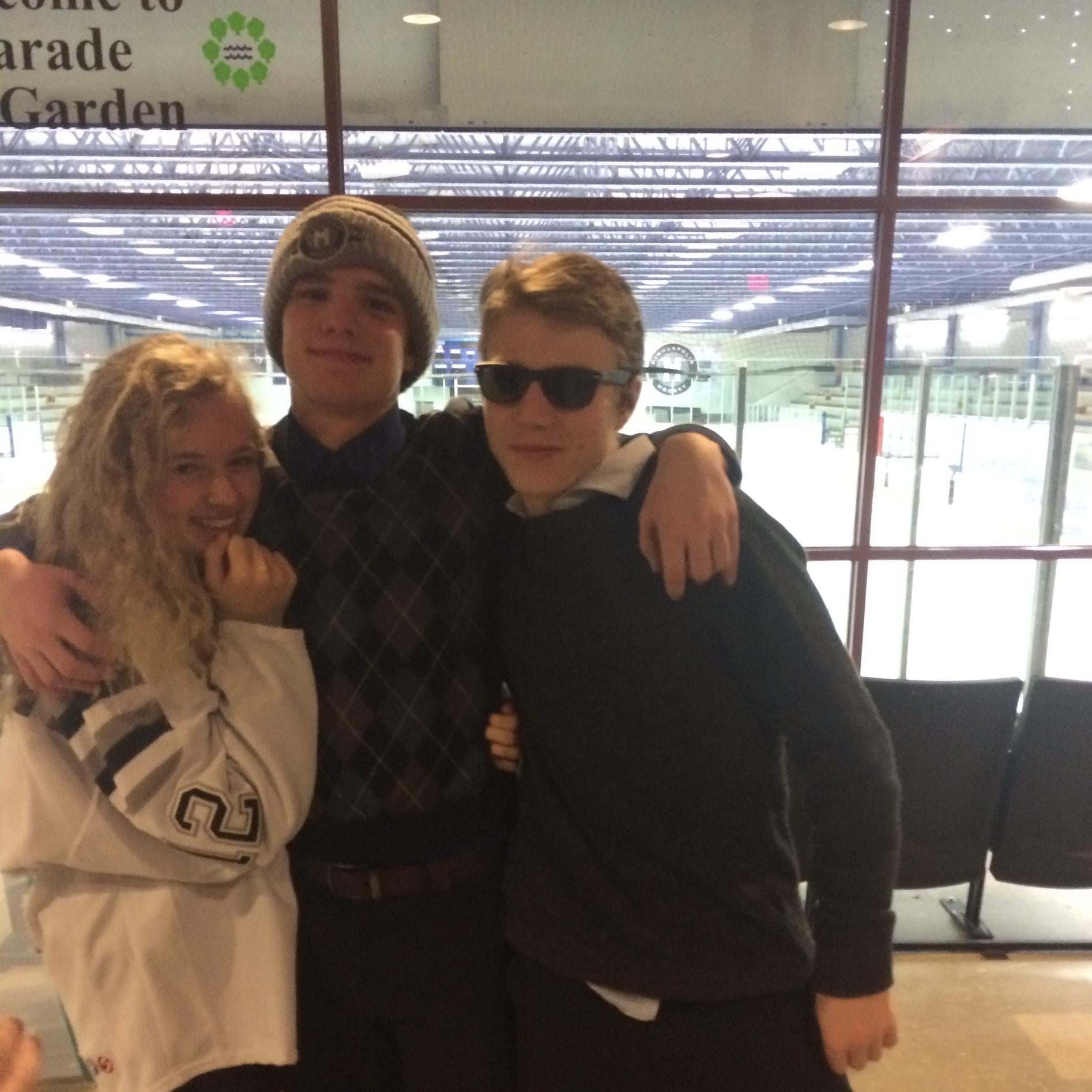 Wearing carters high school hockey jersey as “just friends”