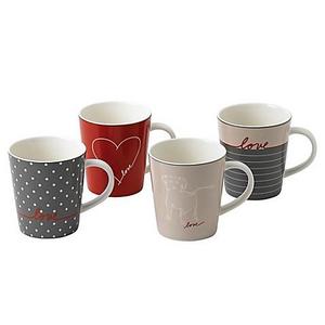ED Ellen DeGeneres Crafted by Royal Doulton® "Love" Signature Mugs (Set of 4)