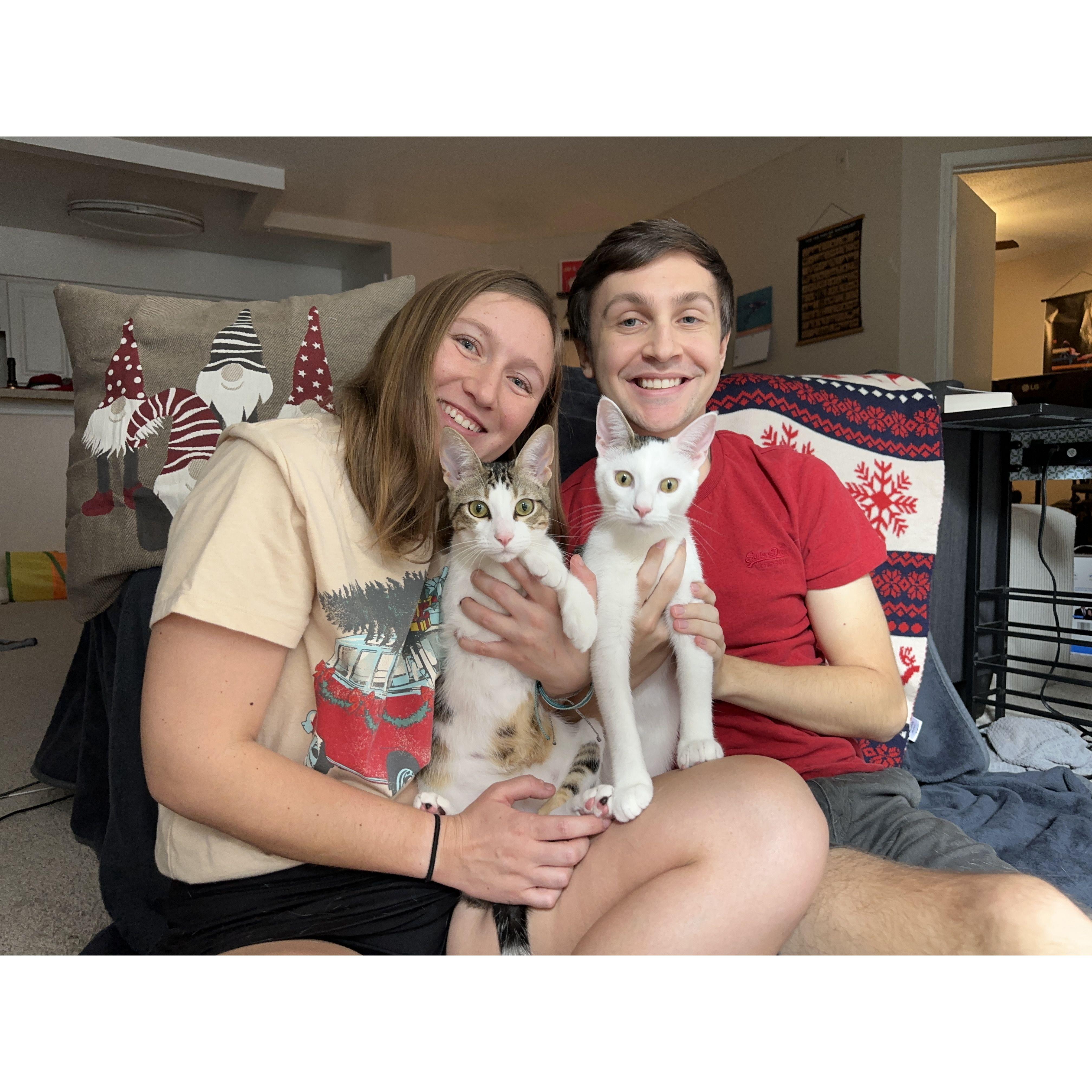 Our first family christmas card photo