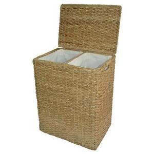 Seagrass Rectangular Divided Hamper - Tan - Threshold™