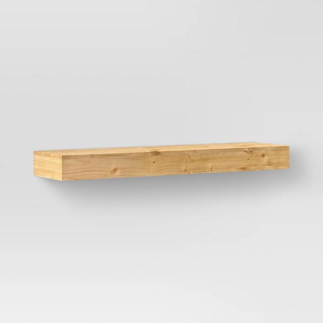 24" Floating Light Wood Shelf Natural - Threshold™