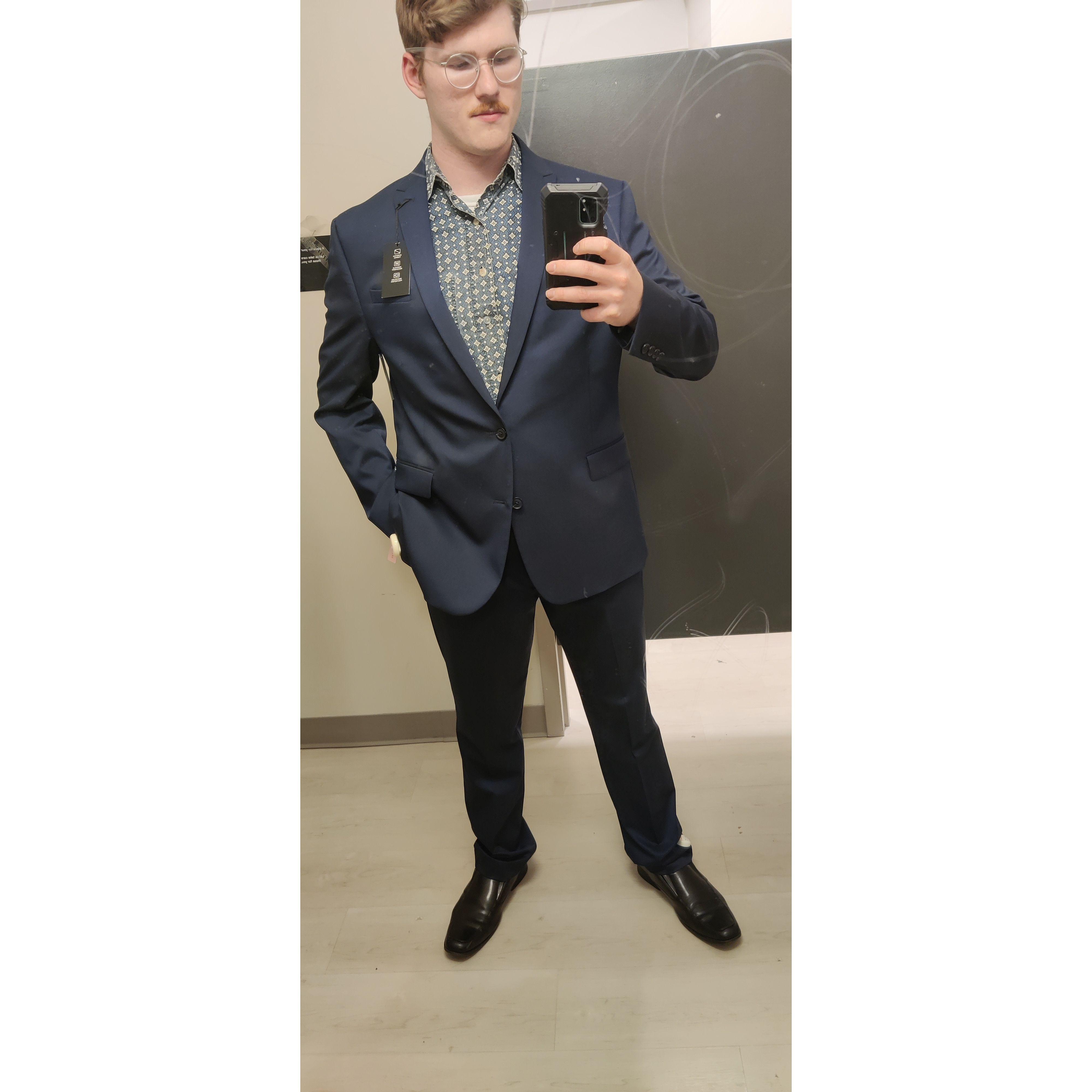 David shopping for a suit for his senior recital