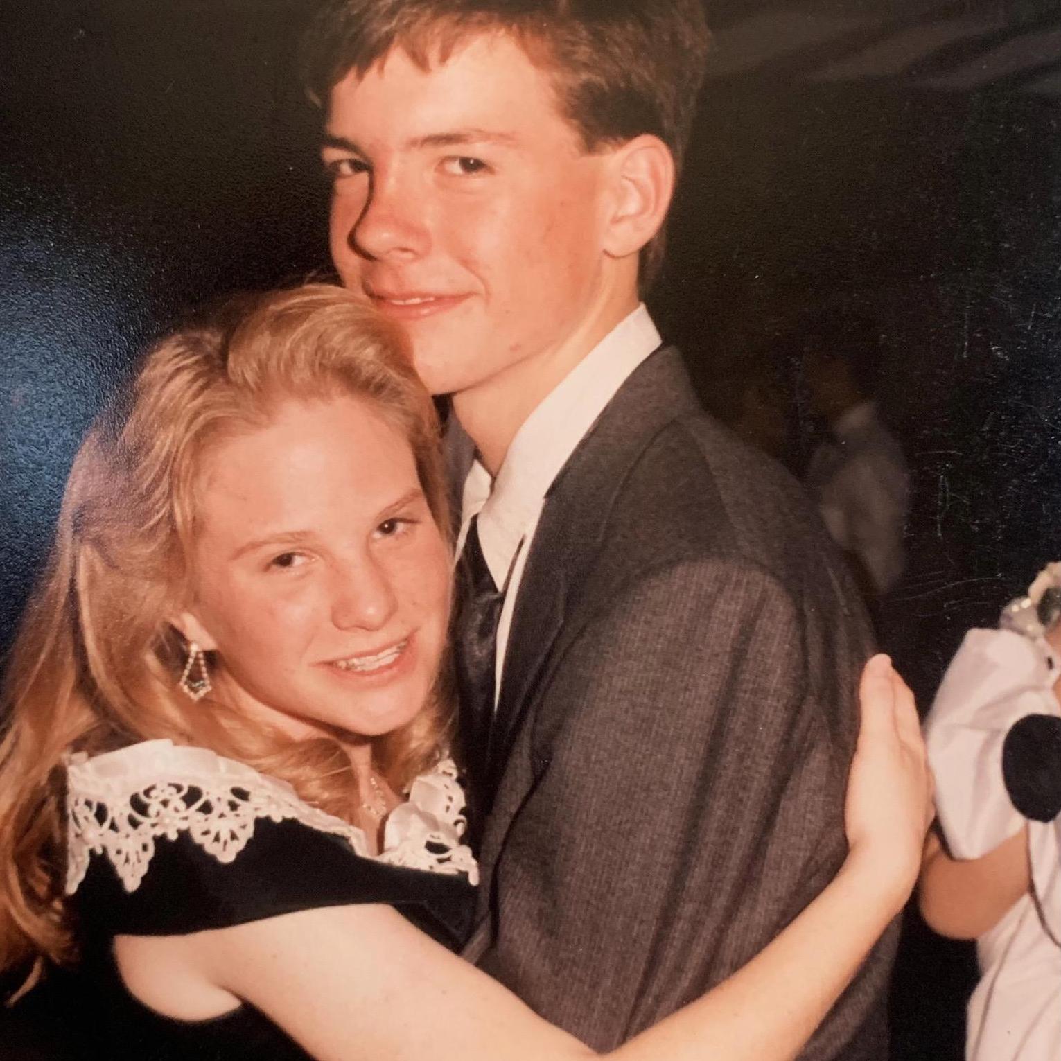 We went to a lot of school dances together
