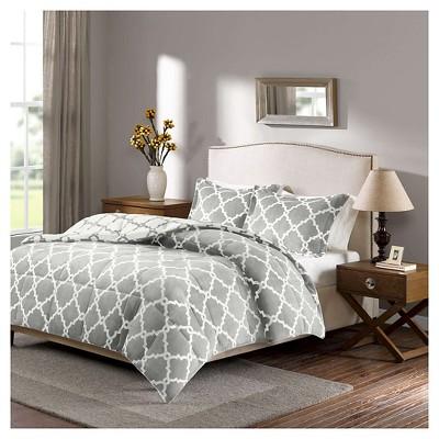 Alston Reversible Plush Comforter Set (King)Gray - 3pc