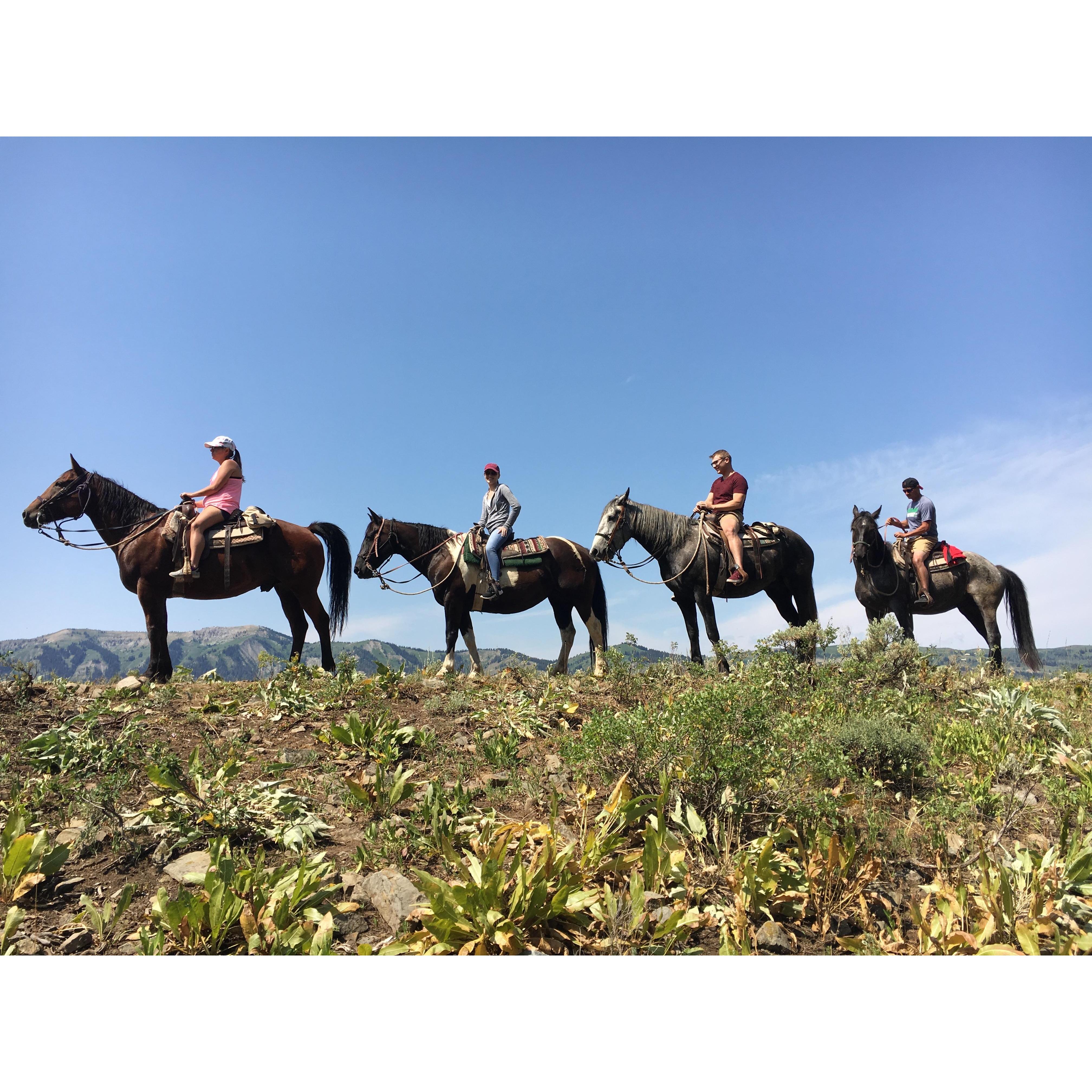 Horseback riding in the mountains!
