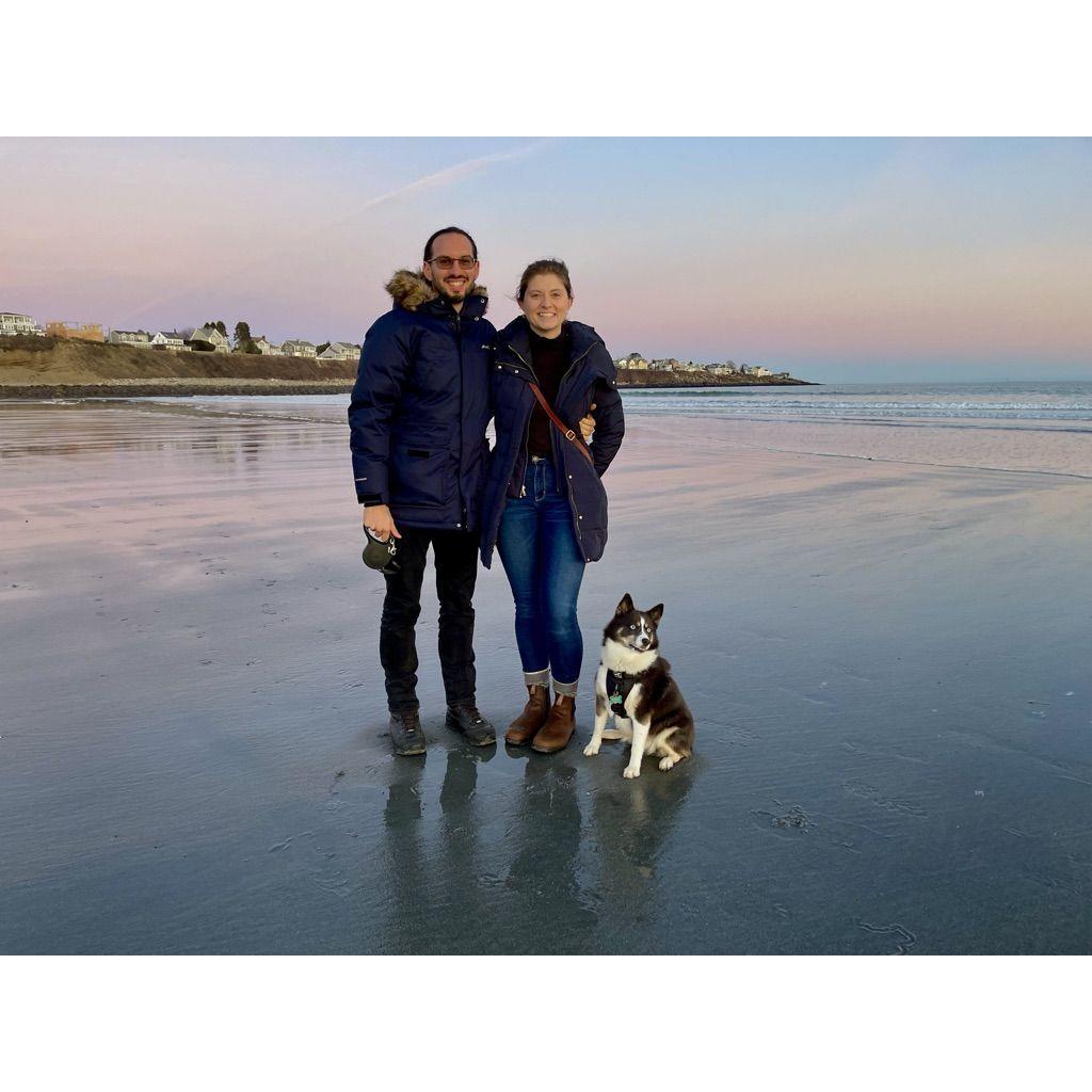 A family photo at York Beach, Maine.