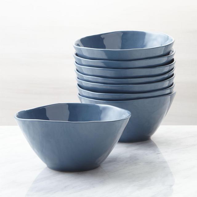 Mercer Denim Bowls, Set of 8