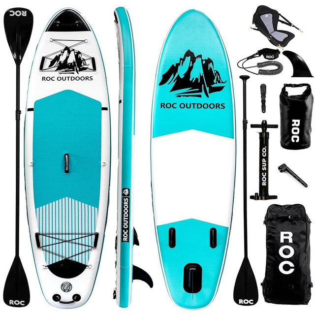 Roc Inflatable Stand Up Paddle Boards 10 ft 6 in with Premium SUP Paddle Board Accessories, Wide Stable Design, Non-Slip Comfort Deck for Youth & Adults