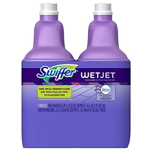 Swiffer WetJet Multi-purpose Floor Cleaner Solution Refill with Febreze Lavender Vanilla & Comfort Scent 2 Pack of 1.25L by Swiffer