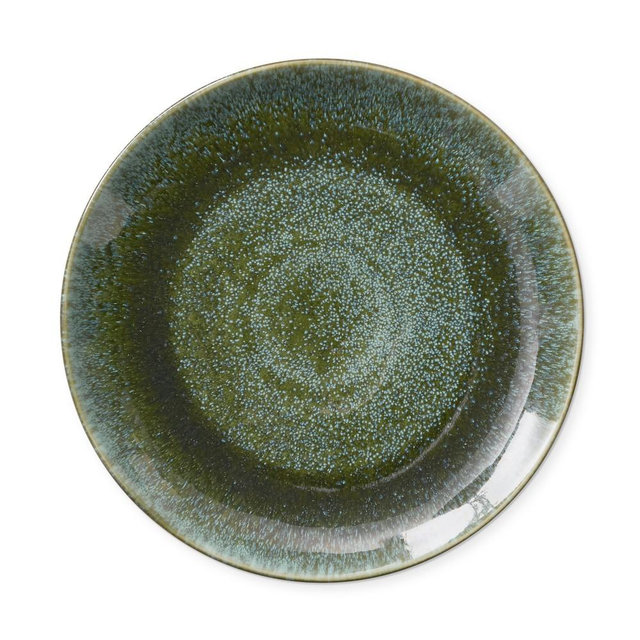 Cyprus Reactive Glaze Dinner Plate, Each, Green
