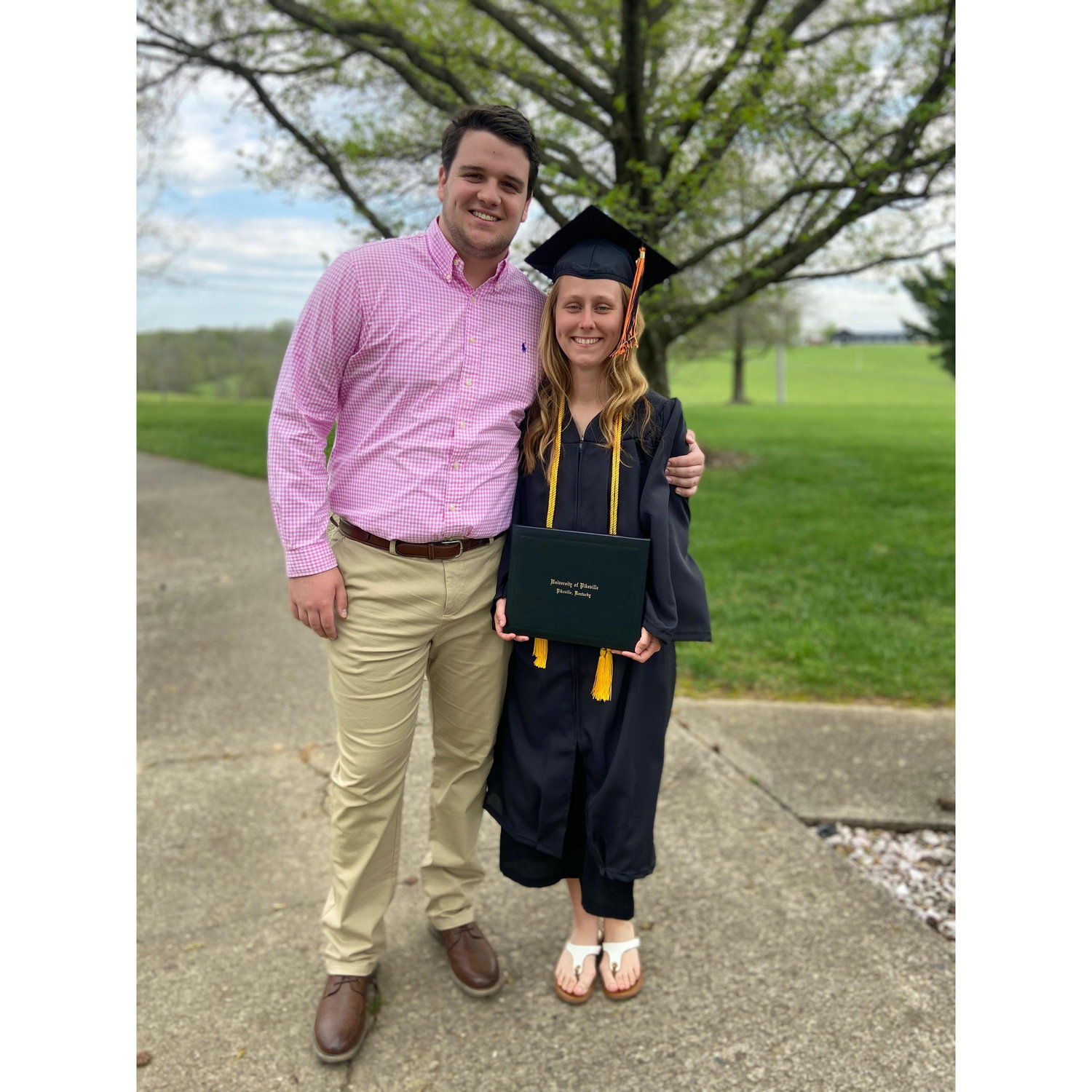 We snapped this photo on the day Adriane graduated from college! (Thanks COVID for messing everything up 👎🏼)