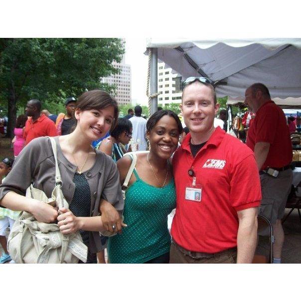 One of the first pics we ever took together and it features Elaine and I's twin tank, my bestie AND our matchmaker! (Tim is in the background under the tent.)