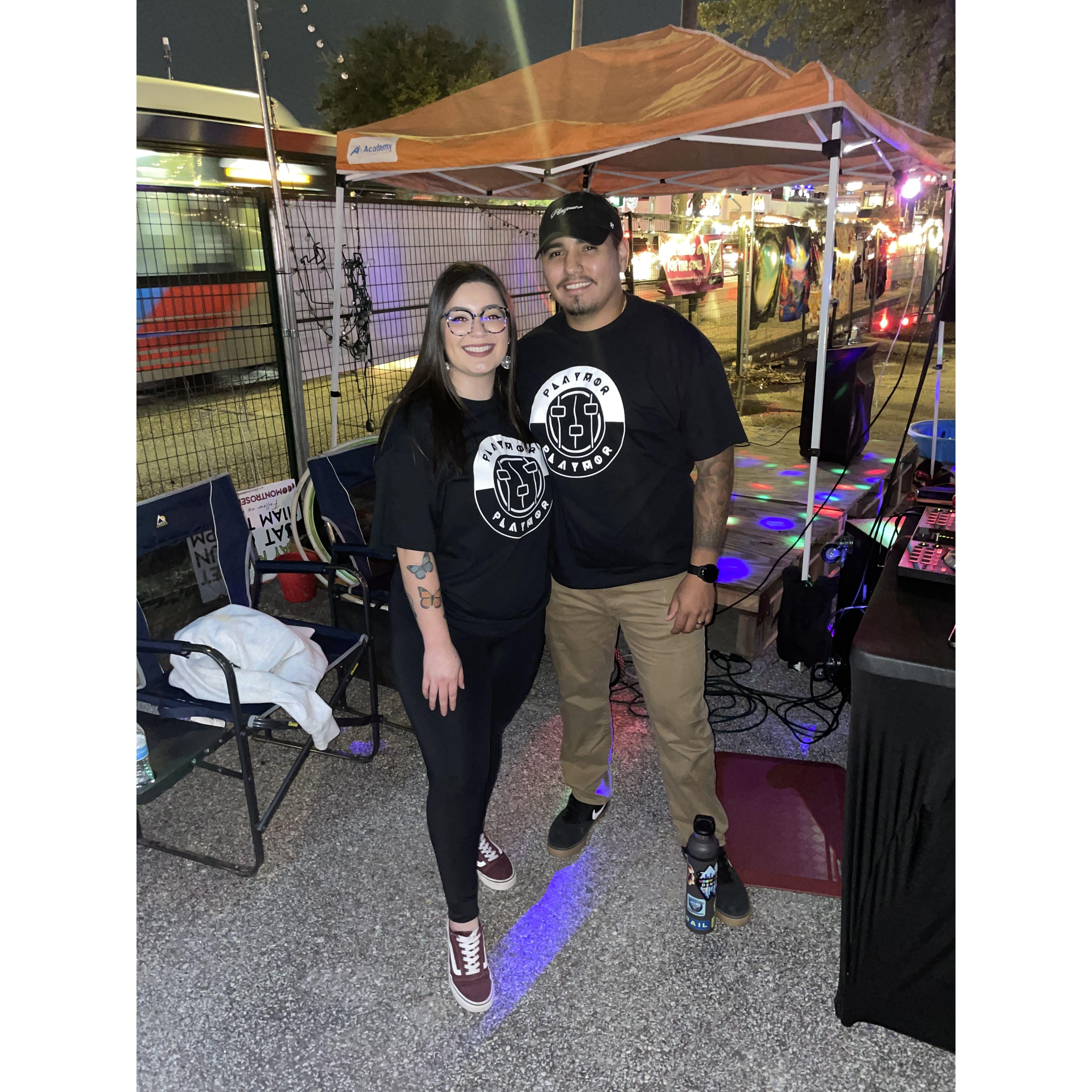 Supporting Playmor at his first gig