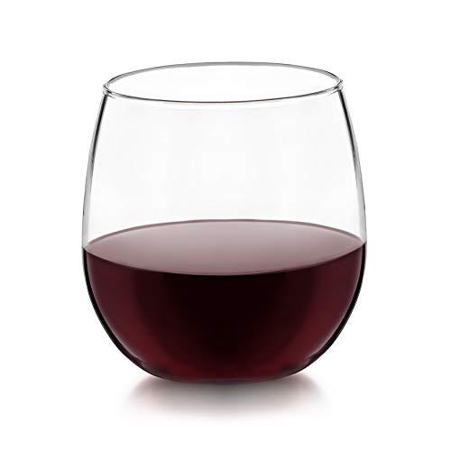 Libbey Stemless Red Wine Glasses, Set of 8