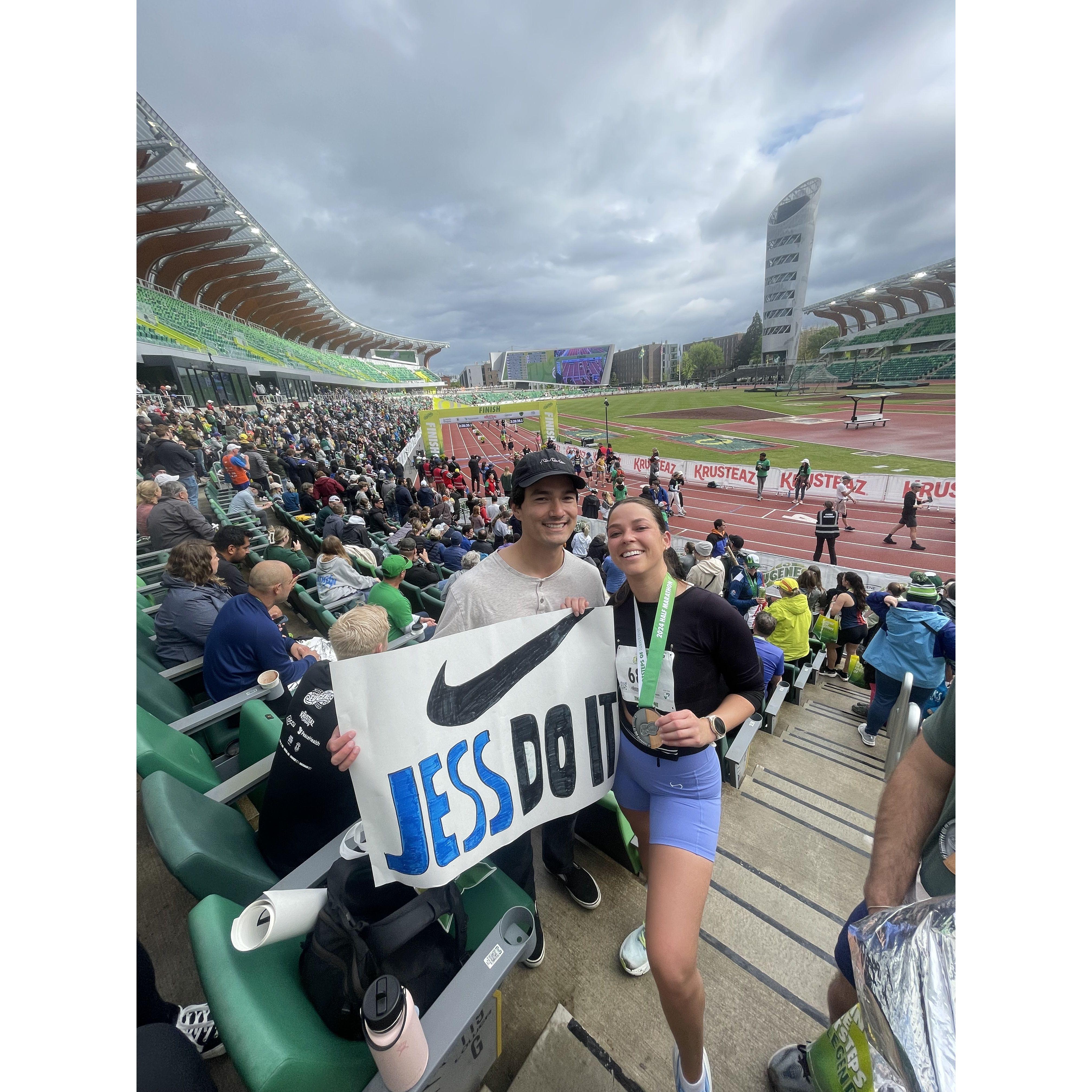 Jess's first half marathon