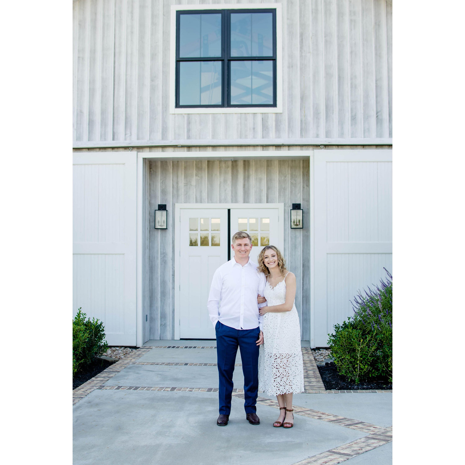 In front of the chapel at our wedding venue! See y'all there!